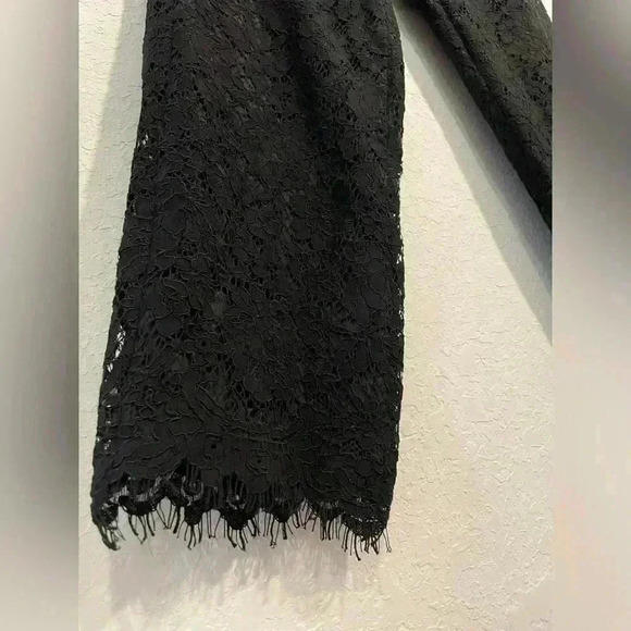 J CREW Black Embroidery Fringe Cropped Capri Pants Womens Size 6 - Picture 3 of 9